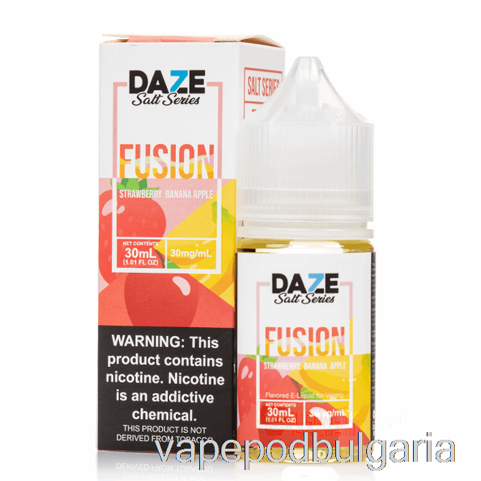 Vape Bulgaria ягода банан ябълка - 7 Daze Salts - 30ml 30mg